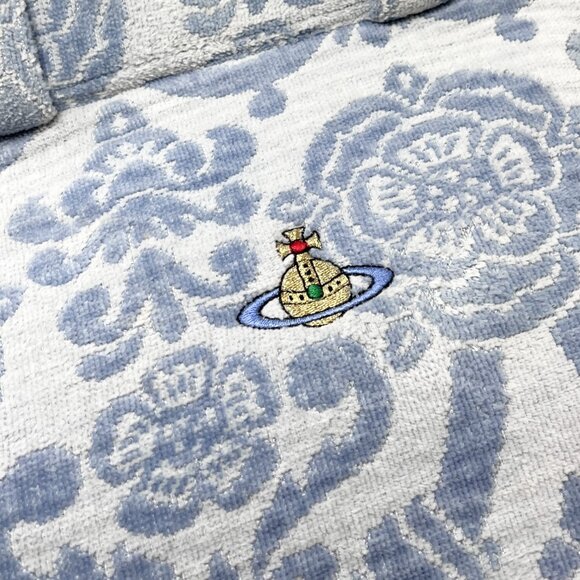 Vivienne Westwood Vintage Orb Logo Terry Cloth Tote Bag Light Blue [106030] - Picture 10 of 13